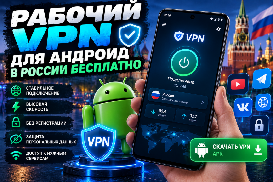 Рабочий VPN для Андроид в России бесплатно — подключение и безопасность